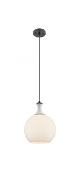 Astor - 1 Light - 10 inch - Matte Black - Cord hung - Mini Pendant (3442|415-1PR-BK-G121-10)