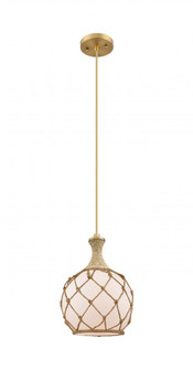 Astor - 1 Light - 8 inch - Brushed Brass - Cord hung - Mini Pendant (3442|415-1PR-BB-G121-8RB)