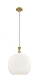 Astor - 1 Light - 14 inch - Brushed Brass - Cord hung - Pendant (3442|415-1PR-BB-G121-14)