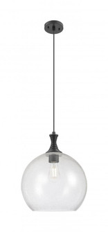 Astor - 1 Light - 14 inch - Matte Black - Cord hung - Pendant (3442|415-1P-BK-G124-14)