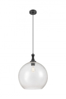 Astor - 1 Light - 12 inch - Matte Black - Cord hung - Mini Pendant (3442|415-1P-BK-G124-12)
