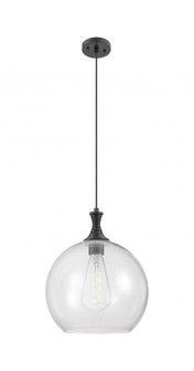 Astor - 1 Light - 14 inch - Matte Black - Cord hung - Pendant (3442|415-1P-BK-G122-14)