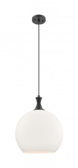 Astor - 1 Light - 14 inch - Matte Black - Cord hung - Pendant (3442|415-1P-BK-G121-14)