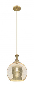 Astor - 1 Light - 10 inch - Brushed Brass - Cord hung - Mini Pendant (3442|415-1P-BB-G128-10)