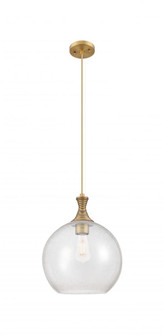 Astor - 1 Light - 12 inch - Brushed Brass - Cord hung - Mini Pendant (3442|415-1P-BB-G124-12)