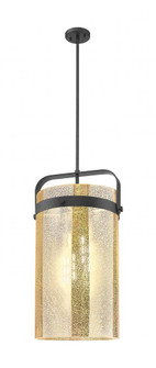 Pilaster - 4 Light - 12 inch - Matte Black - Pendant (3442|413-4SL-BK-G413-4S-12ME)
