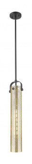 Pilaster - 1 Light - 4 inch Glass - Matte Black - Pendant (3442|413-1SS-BK-G413-1S-4ME)
