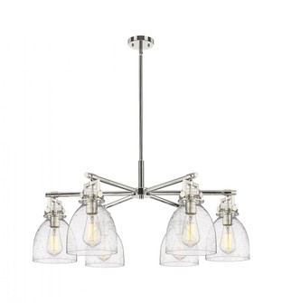 Newton Bell - 6 Light - 26 inch - Polished Nickel - Chandelier (3442|411-6CR-PN-G412-7SDY)