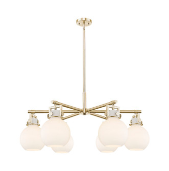 Newton Sphere - 6 Light - 26 inch - Champagne Bronze - Chandelier (3442|411-6CR-CB-G410-7WH)