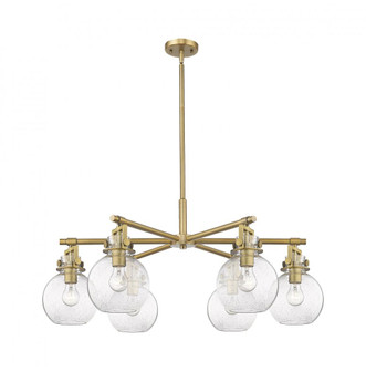 Newton Sphere - 6 Light - 26 inch - Brushed Brass - Chandelier (3442|411-6CR-BB-G410-7SDY)