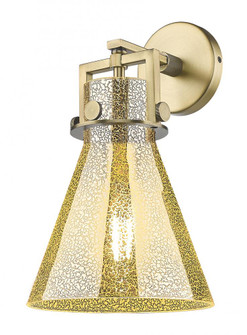 Newton Cone - 1 Light - 8 inch - Brushed Brass - Sconce (3442|411-1W-BB-G411-8ME)