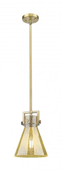 Newton Cone - 1 Light - 8 inch - Brushed Brass - Mini Pendant (3442|411-1SS-BB-G411-8ME)