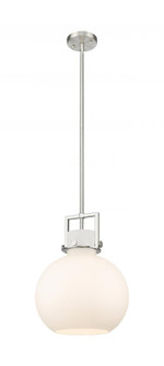 Newton Sphere - 1 Light - 12 inch - Satin Nickel - Mini Pendant (3442|411-1SM-SN-G410-12WH)