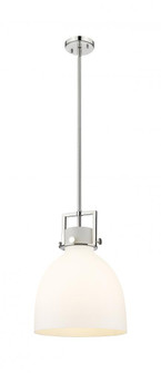 Newton Bell - 1 Light - 12 inch - Polished Nickel - Mini Pendant (3442|411-1SM-PN-G412-12WH)