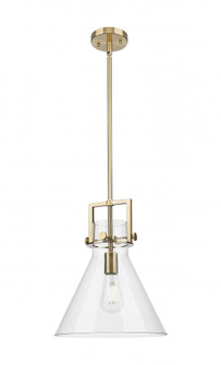 Newton Cone - 1 Light - 12 inch - Champagne Bronze - Mini Pendant (3442|411-1SM-CB-G411-12CL)