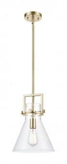 Newton Cone - 1 Light - 10 inch - Champagne Bronze - Mini Pendant (3442|411-1SM-CB-G411-10CL)