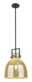 Newton Bell - 1 Light - 12 inch - Matte Black - Mini Pendant (3442|411-1SM-BK-G412-12ME)