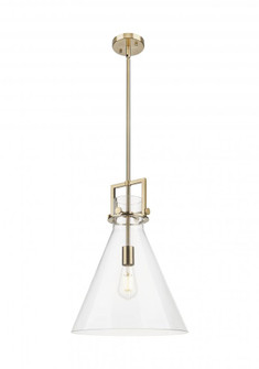 Newton Cone - 1 Light - 14 inch - Champagne Bronze - Pendant (3442|411-1SL-CB-G411-14CL)