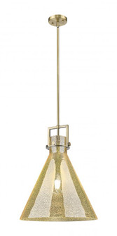 Newton Cone - 1 Light - 16 inch - Brushed Brass - Stem hung - Pendant (3442|411-1SL-BB-G411-16ME)