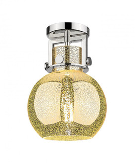Newton Sphere - 1 Light - 8 inch - Polished Nickel - Semi-Flush Mount (3442|411-1F-PN-G410-8ME)