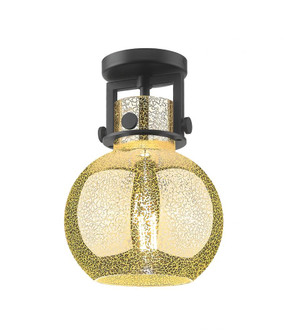 Newton Sphere - 1 Light - 8 inch - Matte Black - Semi-Flush Mount (3442|411-1F-BK-G410-8ME)