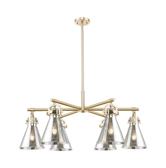 Newton Cone - 6 Light - 26 inch - Champagne Bronze - Chandelier (3442|410-6CR-CB-G411-7SM)