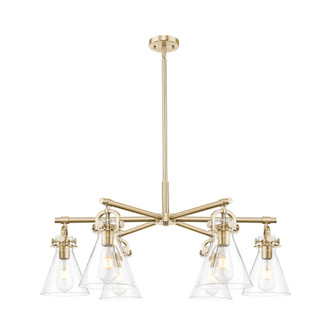 Newton Cone - 6 Light - 26 inch - Champagne Bronze - Chandelier (3442|410-6CR-CB-G411-7SDY)