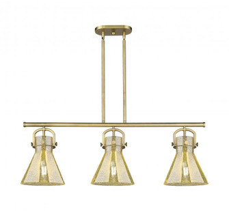 Newton Cone - 3 Light - 42 inch - Brushed Brass - Island Light (3442|410-3I-BB-G411-10ME)