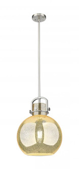 Newton Sphere - 1 Light - 12 inch - Brushed Satin Nickel - Stem Hung - Mini Pendant (3442|410-1SM-SN-G410-12ME)