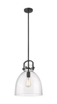 Newton Bell - 1 Light - 12 inch - Matte Black - Mini Pendant (3442|410-1SM-BK-G412-12CL)