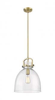 Newton Bell - 1 Light - 12 inch - Brushed Brass - Mini Pendant (3442|410-1SM-BB-G412-12SDY)