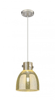 Newton Bell - 1 Light - 8 inch - Brushed Satin Nickel - Cord hung - Pendant (3442|410-1PS-SN-G412-8ME)