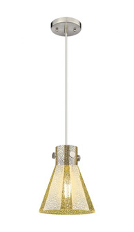 Newton Cone - 1 Light - 8 inch - Brushed Satin Nickel - Cord hung - Pendant (3442|410-1PS-SN-G411-8ME)