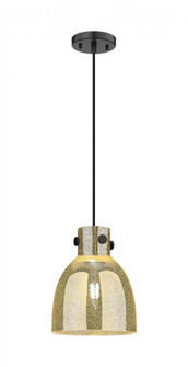 Newton Bell - 1 Light - 8 inch - Matte Black - Cord hung - Pendant (3442|410-1PS-BK-G412-8ME)