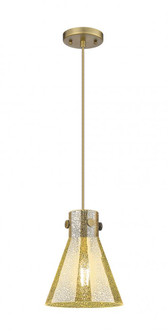 Newton Cone - 1 Light - 8 inch - Brushed Brass - Cord hung - Pendant (3442|410-1PS-BB-G411-8ME)
