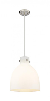 Newton Bell - 1 Light - 12 inch - Satin Nickel - Cord hung - Pendant (3442|410-1PM-SN-G412-12WH)