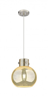 Newton Sphere - 1 Light - 10 inch - Brushed Satin Nickel - Cord hung - Mini Pendant (3442|410-1PM-SN-G410-10ME)