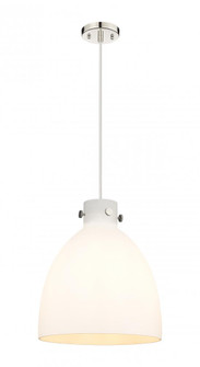 Newton Bell - 1 Light - 14 inch - Polished Nickel - Cord hung - Pendant (3442|410-1PM-PN-G412-14WH)