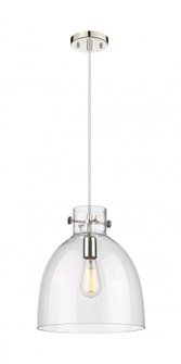 Newton Bell - 1 Light - 12 inch - Polished Nickel - Cord hung - Pendant (3442|410-1PM-PN-G412-12CL)