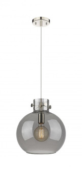 Newton Sphere - 1 Light - 12 inch - Polished Nickel - Cord hung - Mini Pendant (3442|410-1PM-PN-G410-12SM)