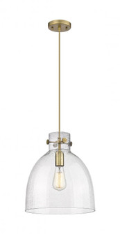 Newton Bell - 1 Light - 12 inch - Brushed Brass - Cord hung - Pendant (3442|410-1PM-BB-G412-12SDY)