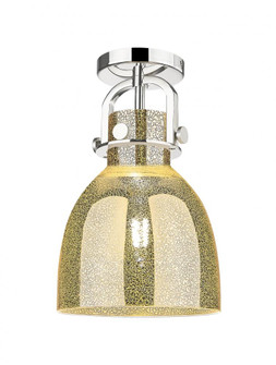 Newton Bell - 1 Light - 8 inch - Polished Nickel - Semi-Flush Mount (3442|410-1F-PN-G412-8ME)