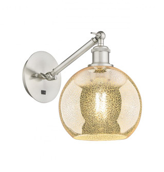 Athens - 1 Light - 8 inch - Brushed Satin Nickel - Adjustable Sconce (3442|317-1W-SN-G128-8)