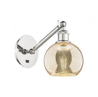 Athens - 1 Light - 6 inch - Polished Nickel - Adjustable Sconce (3442|317-1W-PN-G128-6)