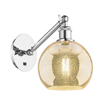 Athens - 1 Light - 8 inch - Polished Chrome - Adjustable Sconce (3442|317-1W-PC-G128-8)