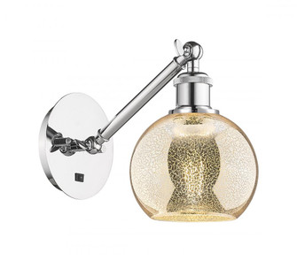 Athens - 1 Light - 6 inch - Polished Chrome - Adjustable Sconce (3442|317-1W-PC-G128-6)