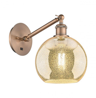 Athens - 1 Light - 8 inch - Antique Copper - Adjustable Sconce (3442|317-1W-AC-G128-8)