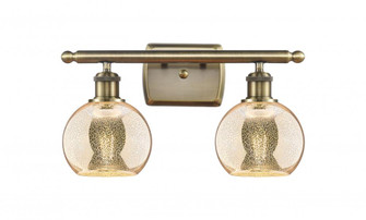 Athens - 2 Light - 16 inch - Antique Brass - Bath Vanity Light (3442|516-2W-AB-G128-6)