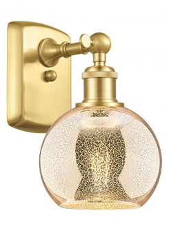 Athens - 1 Light - 6 inch - Satin Gold - Sconce (3442|516-1W-SG-G128-6)