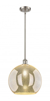Athens - 1 Light - 14 inch - Brushed Satin Nickel - Pendant (3442|516-1S-SN-G128-14)